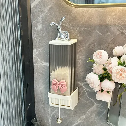 Organizadores De Maquillaje Con Dispensador De Almohadillas  Gris