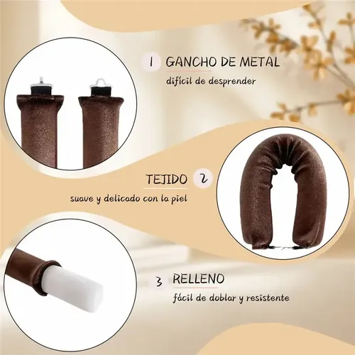 6pzs Curly Ondas En Cabello Rizos Sin Calor Tubo Gorro Satin