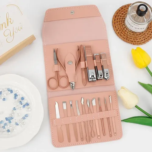 Set De Cuidado De Uñas De 16 Piezas (con Estuche Incluido)
