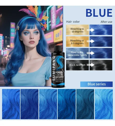 Shampoo Tinte Azul: Refresca Color En Minutos, Fija Protege
