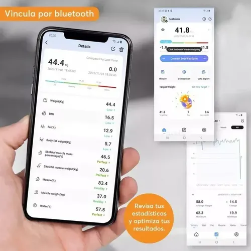Balanza Digital Pirotech Inteligente con Bluetooth para Baño y App Celular