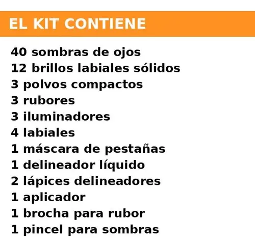 Set Maquillaje Completo 72 Piezas Miss Young con Estuche y Accesorios