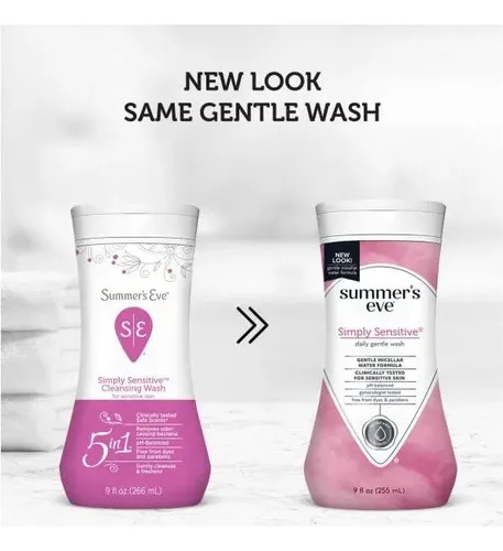 Limpiador Feminino Suave Summer’s Eve Simply Sensitive 9 Fl