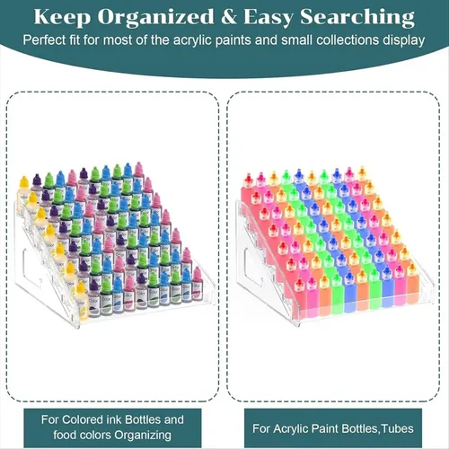 Organizador De Pintura Acrílica Transparente (7 Niveles), Es