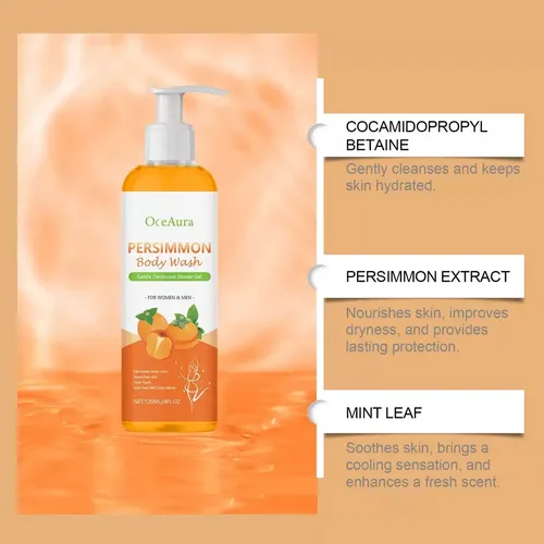 Gel De Ducha Limpiador Corporal Caqui De 2 Piezas, 120 M Jx