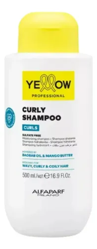 Shampoo Alfaparf Yellow Curly Rulos Sin Sulfatos Hidrata 500