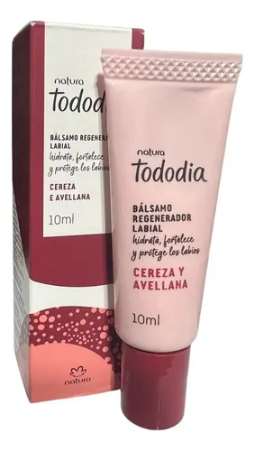 Balsamo Labial Regenerador Cereza Avellana X3 Tododia Natura