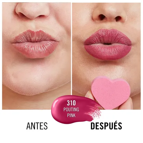 Rimmel Labial Líquido Lasting Provocalips Acabado Liso Color 310 Pouting Pink