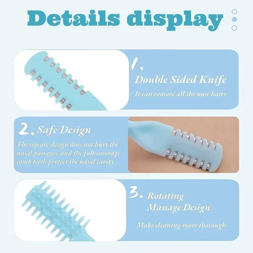 Cortador Vello Nasal Manual 360° Doble Punta 5 U