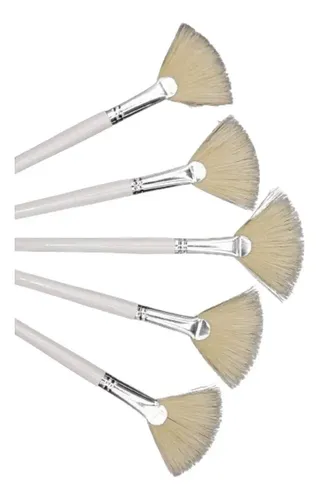 ^%# Ba Six Fan Brushes #3 Natural Bristle Spa *