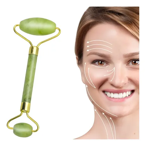 Rodillo Jade Rostro Contorno De Ojos Facial Alivia Hinchazon