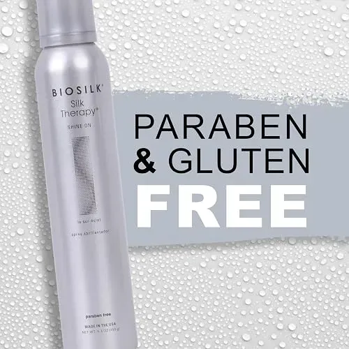 Biosilk Silk Therapy Shine On Fijador Control Frizz Brillo