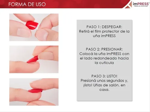 Uñas Kiss Impress Originales Instantáneas Importadas Color