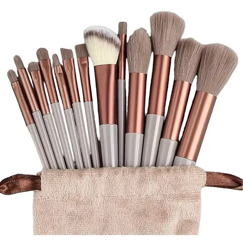 Set 13 Pinceles De Maquillaje Con Estuche
