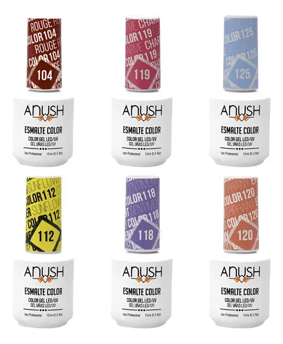 6 Esmaltes Semipermanentes X15ml Anush
