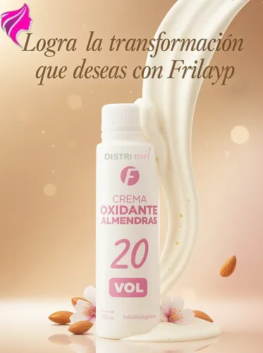 Pack Crema Oxidante Almendras 20 Vol Frilayp 100cc X 24uni