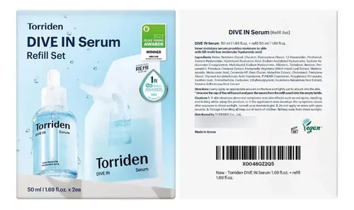 Sérum Facial Torriden Dive In De 50 Ml + Bolsa De Recarga De