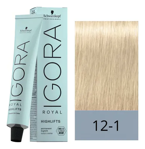 Tintura Igora Royal Schwarzkopf Highlift 12-1 Super Aclarante Ceniza