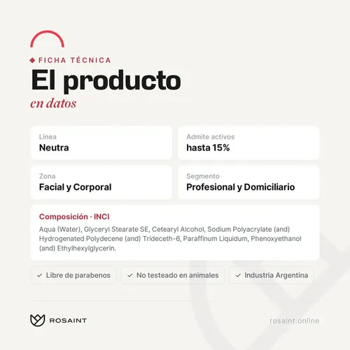 Crema Base Neutra Clásica 10 Kg – Rosaint Profesional
