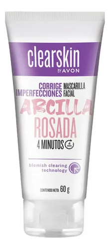 Avon Clearskin Mascarilla Facial Arcilla Rosada 60 Gr.