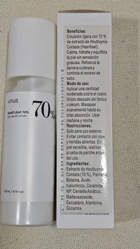Anua Heartleaf 70% Daily Relief Locion 200ml Calmante Hidrat