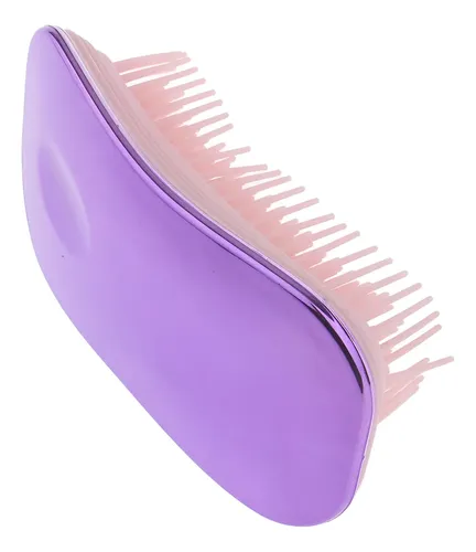 Peine De Viaje Antiestático Del Viaje Del Masaje Del Cuero Morado