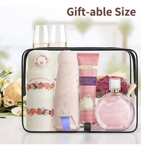 Bolsa De Maquillaje Tisratok Transparente Para Mujer Con Cie