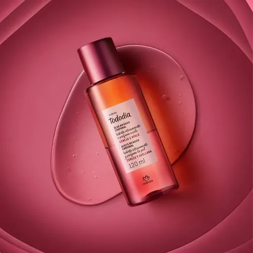 Oleo Bifasico Corporal Natura Tododia Cereza Y Avellana 120ml hidrata intensamente