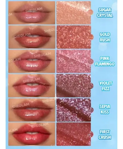 Labial Voluminizador Con Brillos – Sheglam – Pout Perfect Color Violet Fizz