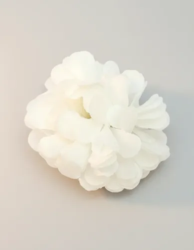 Broche De Pelo Flor Crisantemo Blanco X 12 Unidades