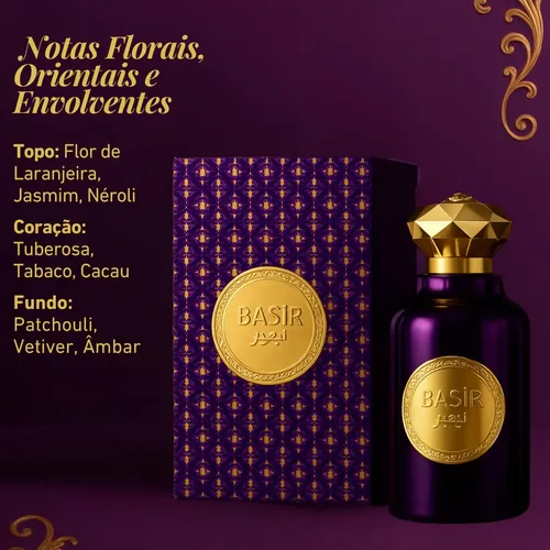 Perfume árabe Basir Mawwal para mujer con flores orientales, 100 ml, con alta fijación y sofisticación