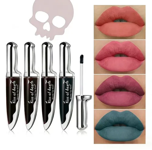 Set De 4 Unidades, Lápiz Labial, Tinte Labial, Gel, Larga Du 1
