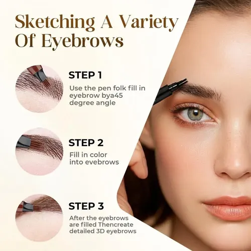Lápiz De Cejas Microblading 2026 Marrón Claro
