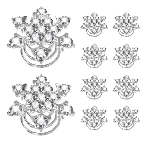 10 Broches Para El Pelo Con Forma De Copo De Nieve, Accesori
