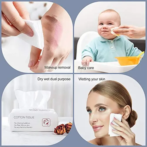 Toalla Facial Desechable, Pañuelo Facial De Algodón Suave, L