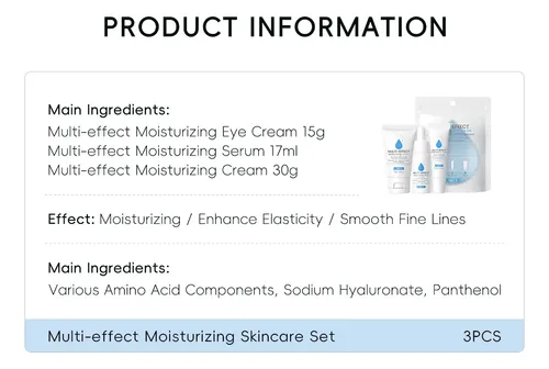 Set Skincare Laikou Multi-effect – Limpiador, Crema Y Ojos