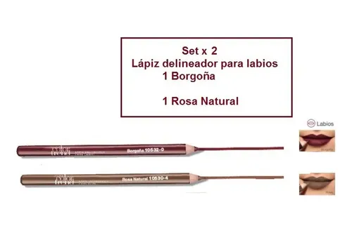 Delineador Labios Borgoña Rosa Natural Avon C. Trend Setx2