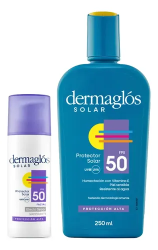 Dermaglós Combo Protección Solar Corporal Y Facial Fps 50