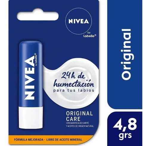 Pack 12u Protector Labial Nivea By Labello Original Care