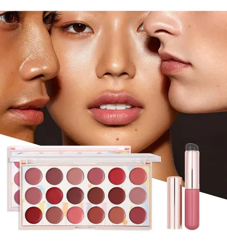 Paleta Labial 18 Tonos Maquillaje Profesional