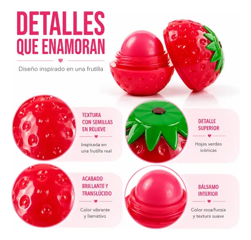 Bálsamo Brillo Labial Hidratante 10g Aroma Frutilla