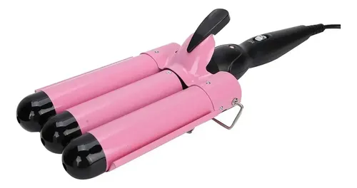 Buclera Rizador De Pelo Cabello Triple 3 Tubos Rulos Ondas