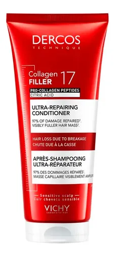 Rutina Vichy Dercos Collagen Filler 17 Ultrareparador Pelo