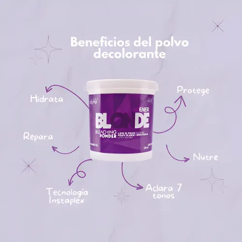 Polvo Decolorante Mav Violeta Ever Blonde Envio Gratis 500ml