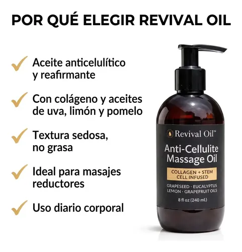 Anticelulítico Reductor Aceite Revival Oil 240ml Pack X2