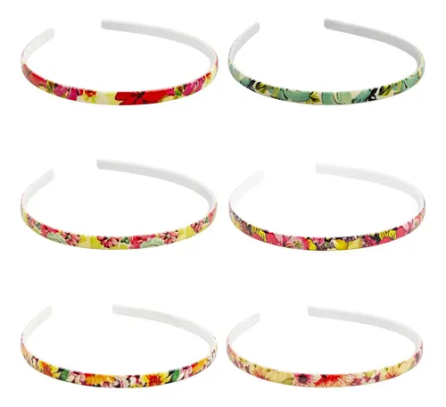Vinchas Pelo 8mm Diseños Varios 6 Colore