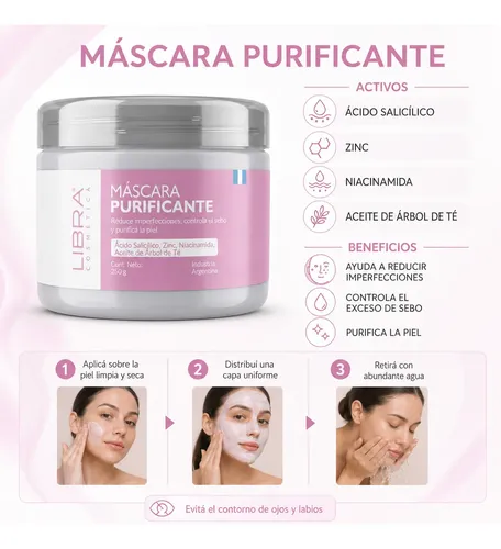 Libra Mascara Facial Purificante Reduce Imperfecciones 250g
