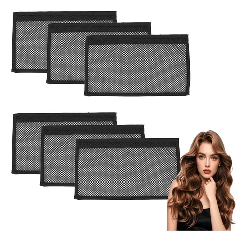 Red Alargadora Para Cabello Rizado, Color Negro, 33 Cm, 2 Un