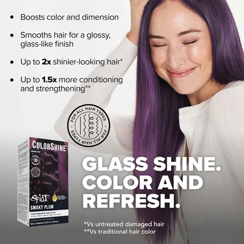 Tinte Semipermanente Para Cabello Splat Colorshine, Ciruela  Sin Tono
