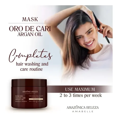 Mascarilla Capilar Amazónica Beleza Oro De Cari 300 Ml Hidra